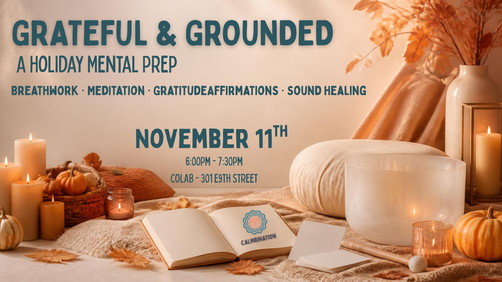 Grateful & Grounded — Calmbination event in Charlotte, NC